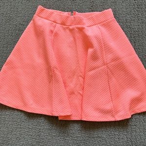 H&M Skater Skirt Neon Orange